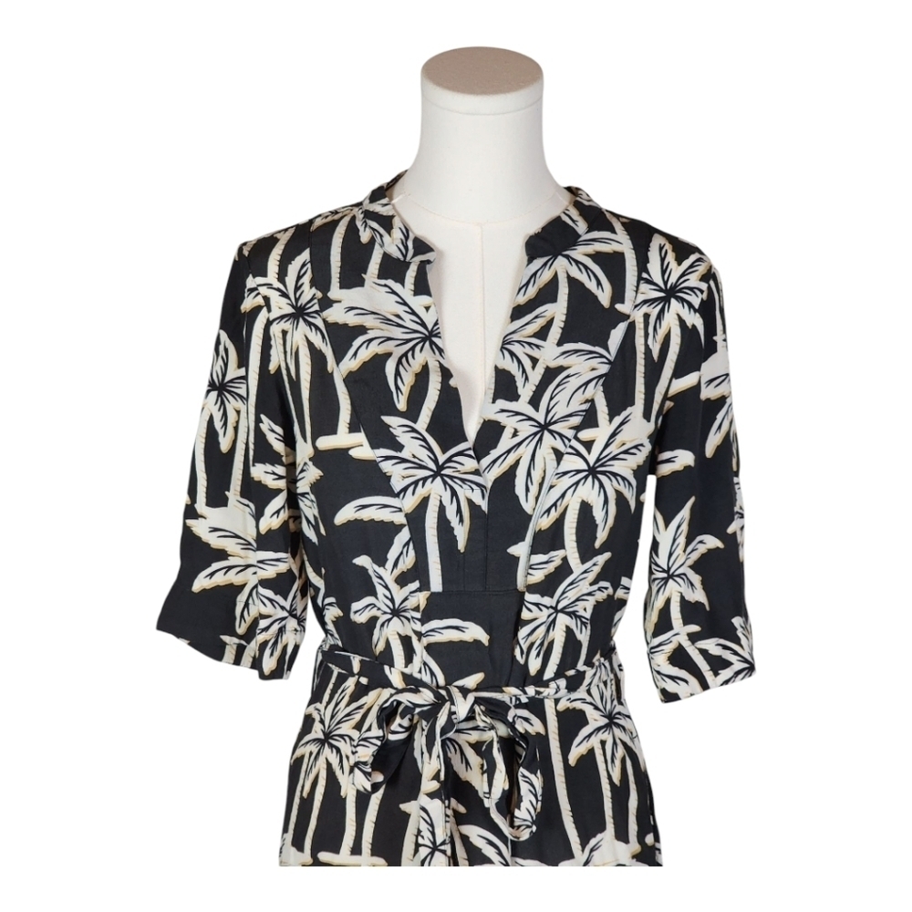 Scotch & Soda Palm Print Viscose Shirt Dress Sun Seekers Tropical XS - Picture 3 of 11